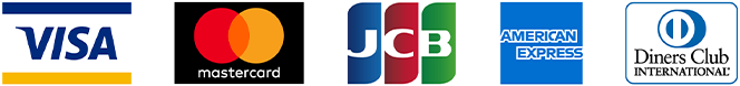VISA/Mastercard/JCB/American Express/Diners Club